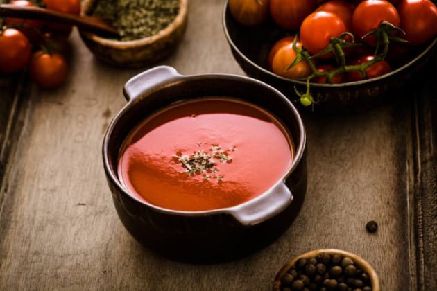 Delicious tomato soup, I love it.